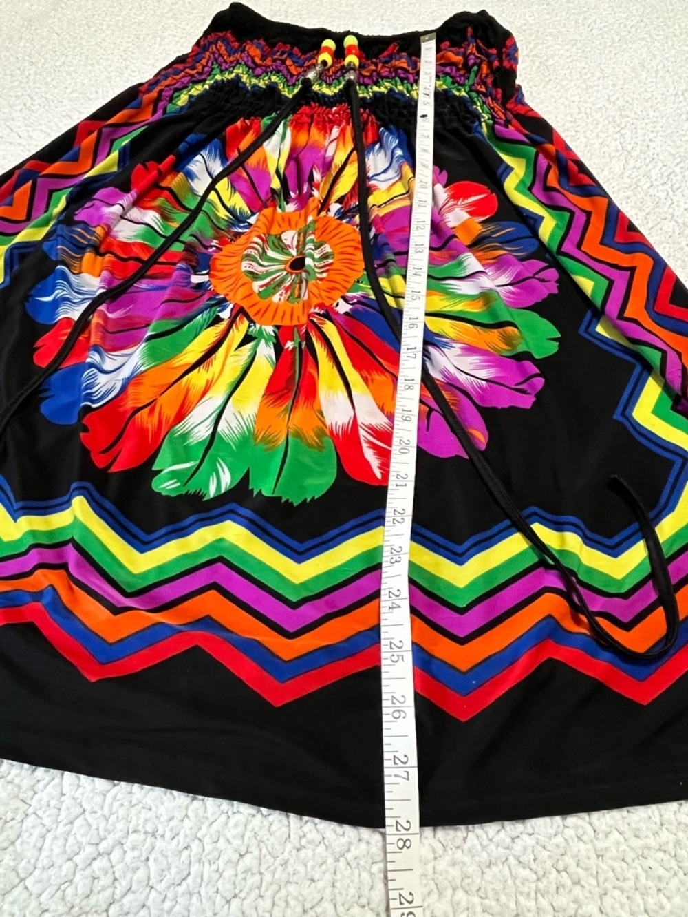 Black Multicolor Strapless Floral Sundress - Picture 7 of 10